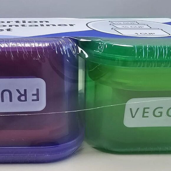 Portion Control Meal Prep Containers 7-Piece Food Storage Set New - Picture 3 of 6